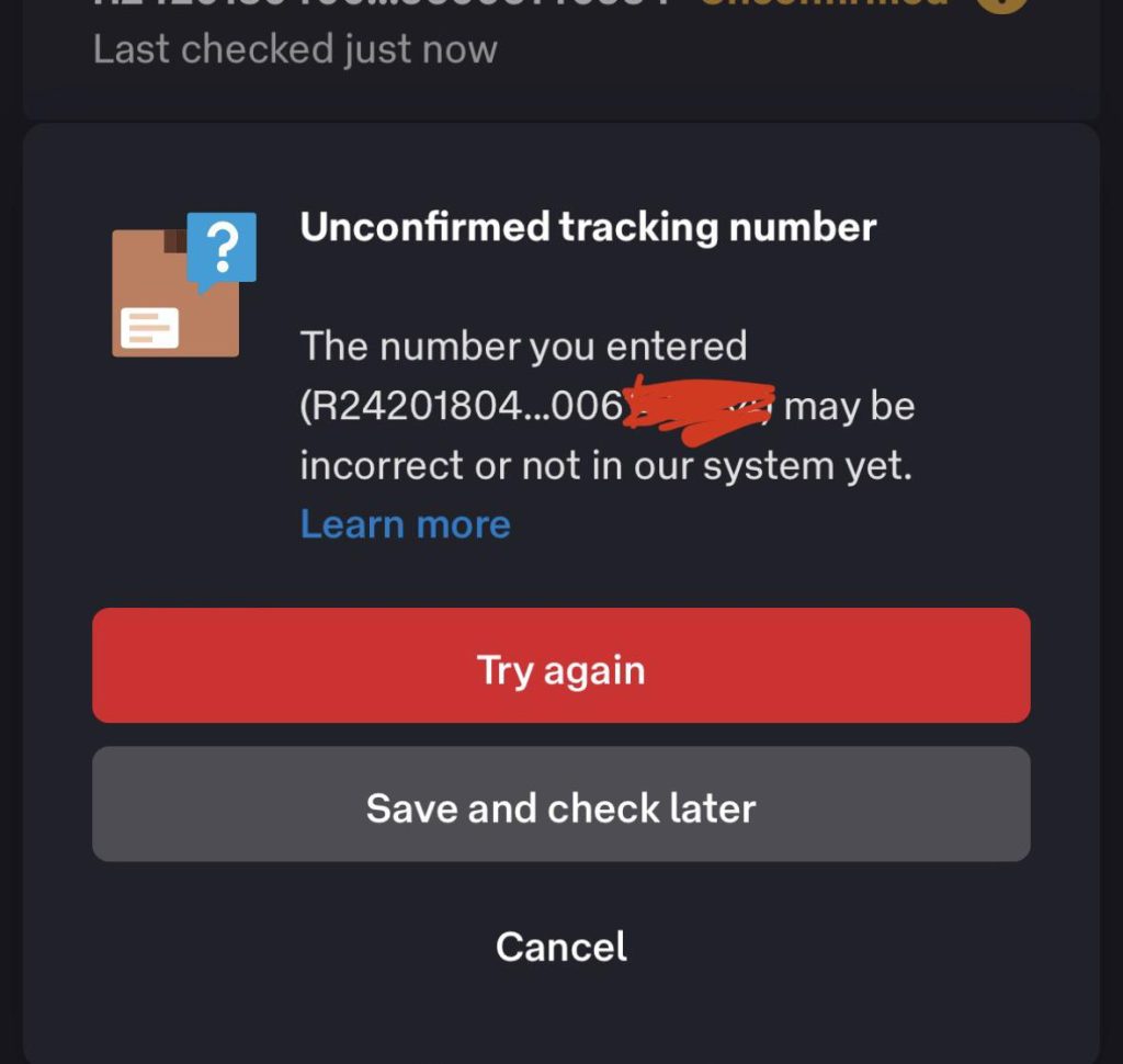 Australia Post tracking not working