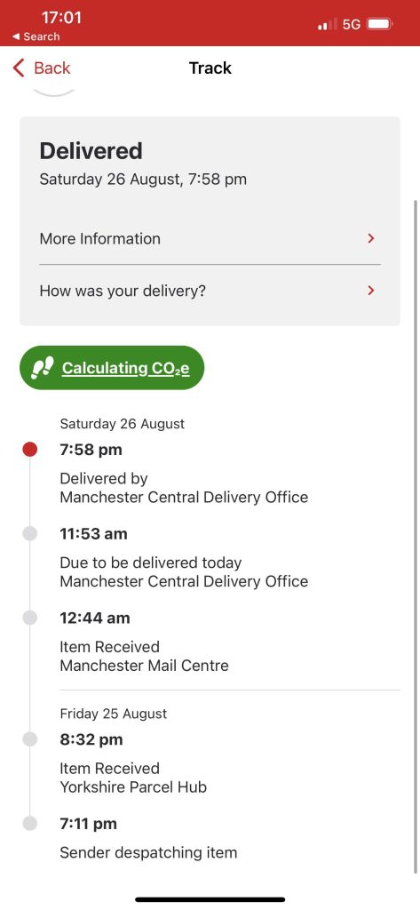 Royal Mail says delivered but not