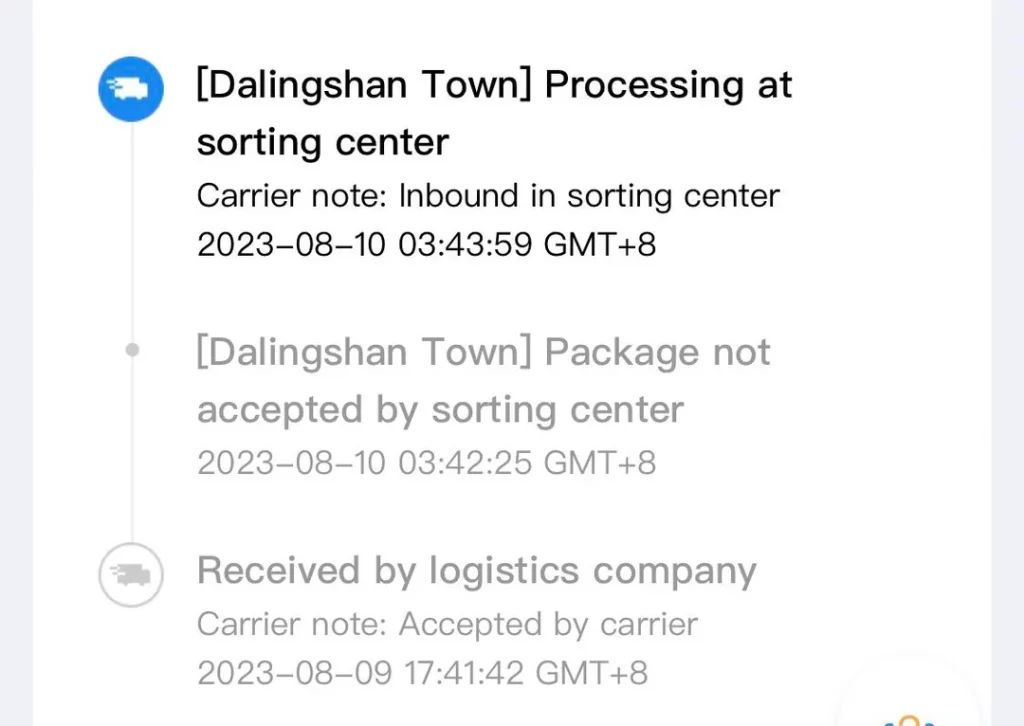 Dalingshan Town Processing At Sorting Center