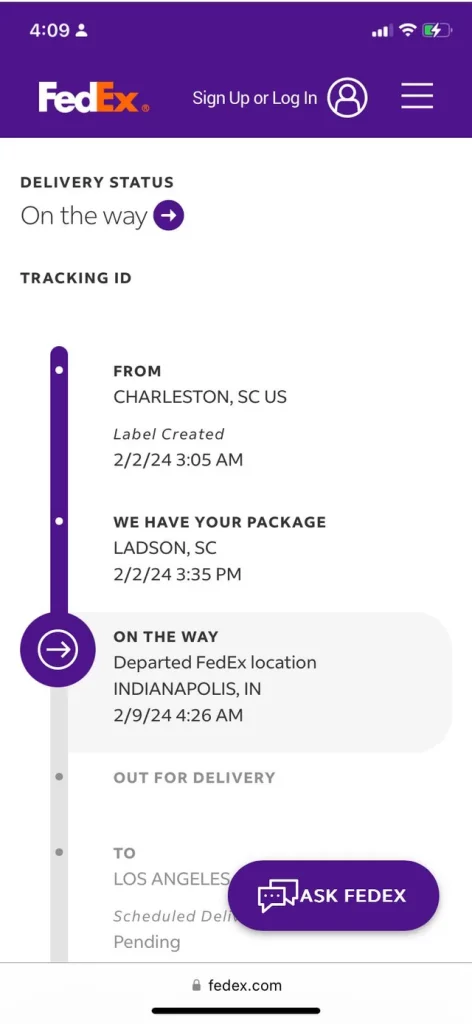 On The Way FedEx Meaning